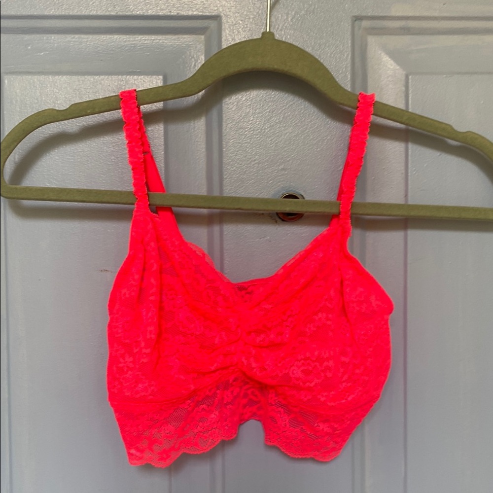 Victoria’s Secret Pink Lace Bralette in Neon Pink